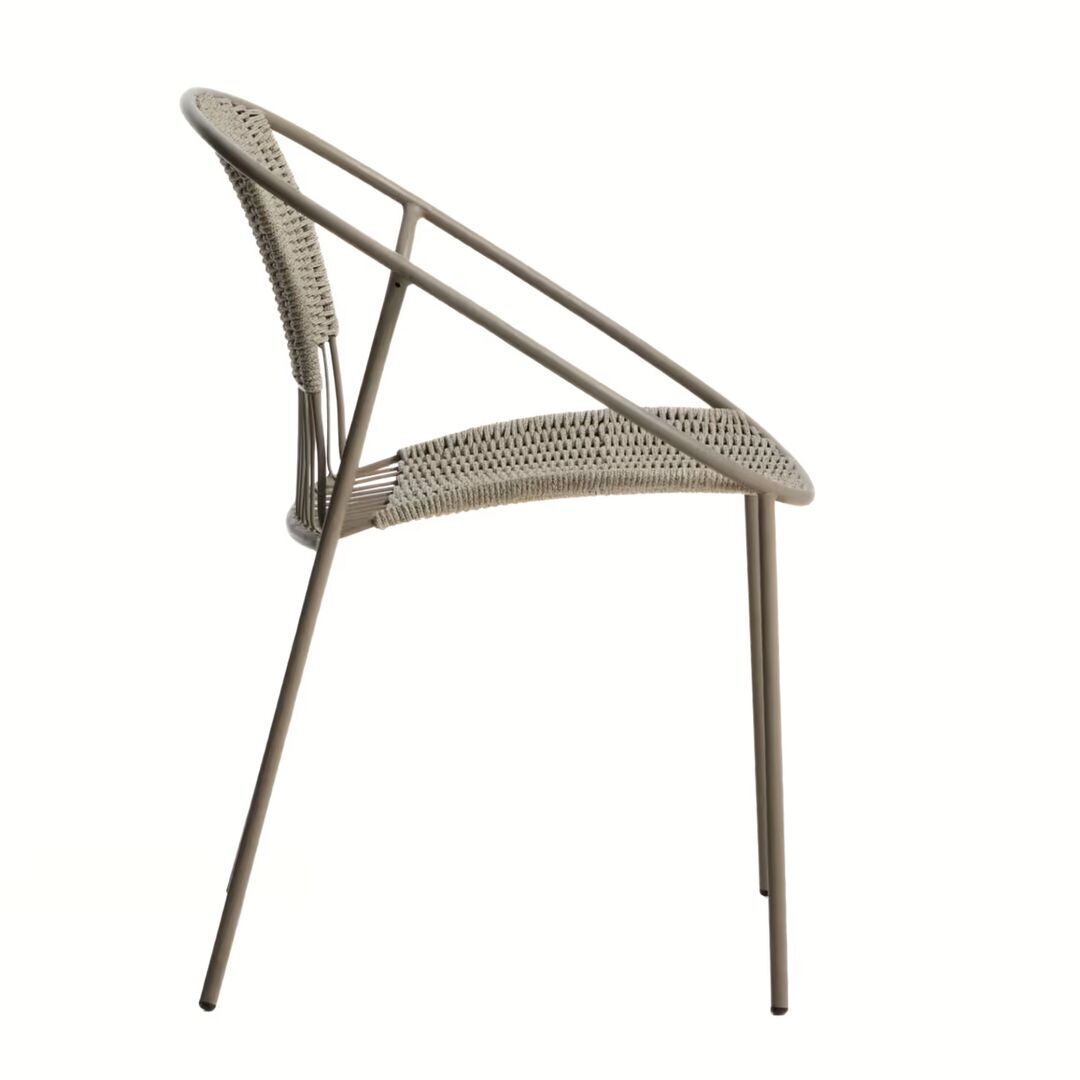 Kave Home Stapelbarer Outdoor-Stuhl Atrani von Kave Home Taupe