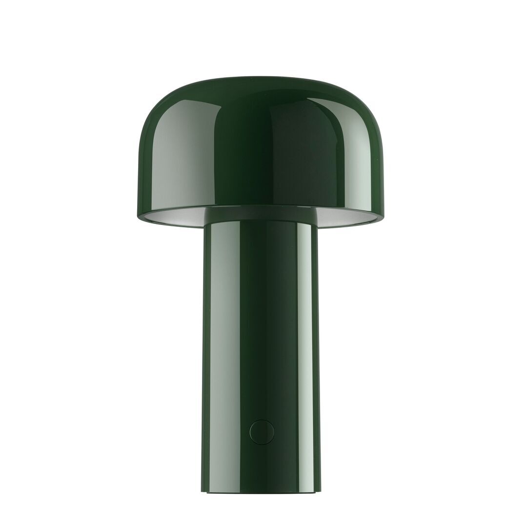Flos Tischleuchte Bellhop Unplugged von Flos Grün Glänzendes