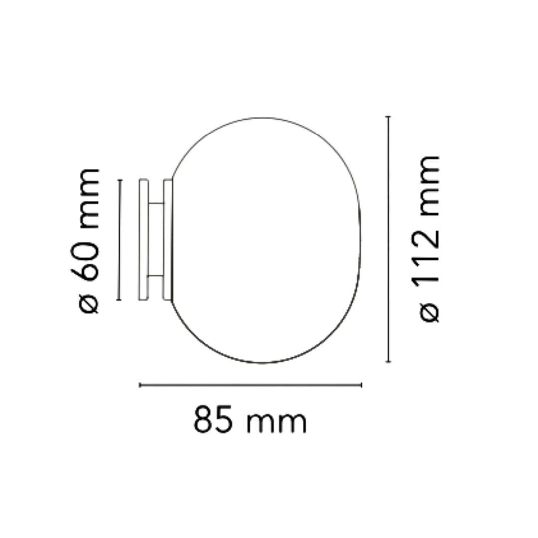 Flos Wandleuchte / Deckenleuchte für den Spiegel Mini Glo-Ball von Flos