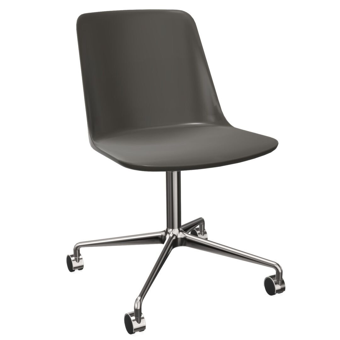 &Tradition Stuhl Rely HW21 von &Tradition Steingrau, Aluminium poliert