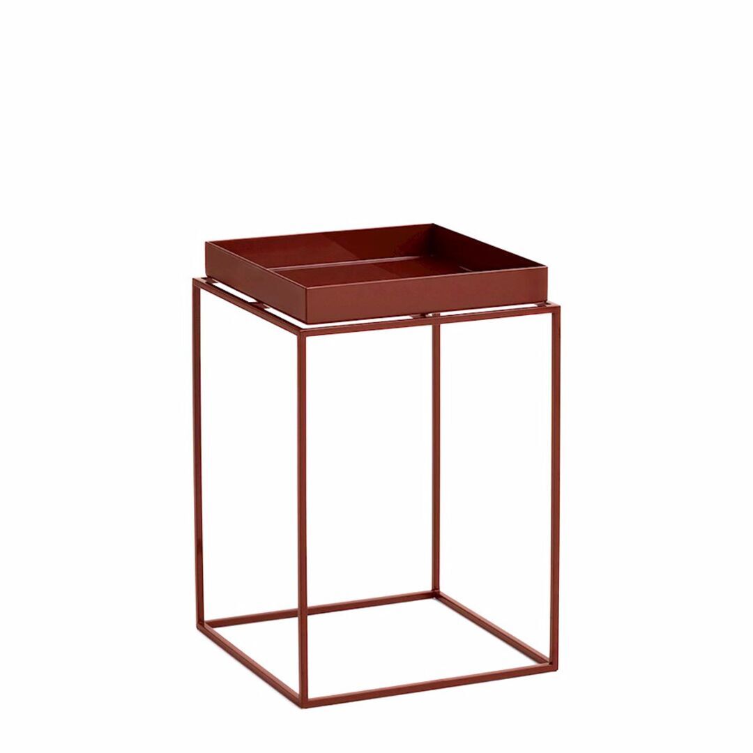HAY Living Tray Table Chocolate Hochglanz, B: 30 cm / T: 30 cm / H: 44 cm