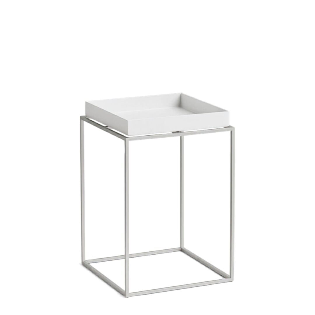 HAY Living Tray Table Weiss silikonbeschichtet, B: 30 cm / T: 30 cm / H: 44 cm