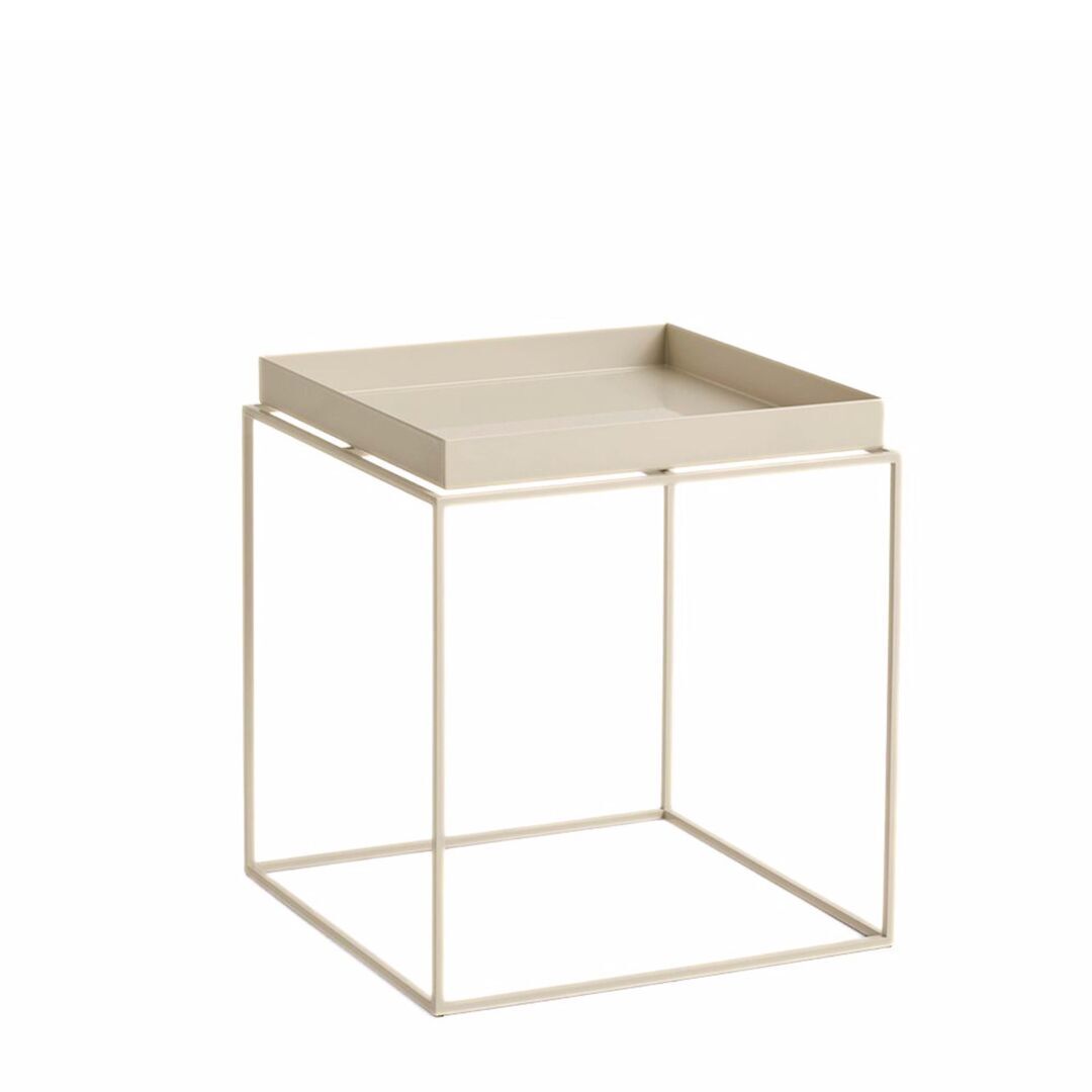 HAY Living Tray Table Warm Beige, B: 40 cm / T: 40 cm / H: 44 cm 