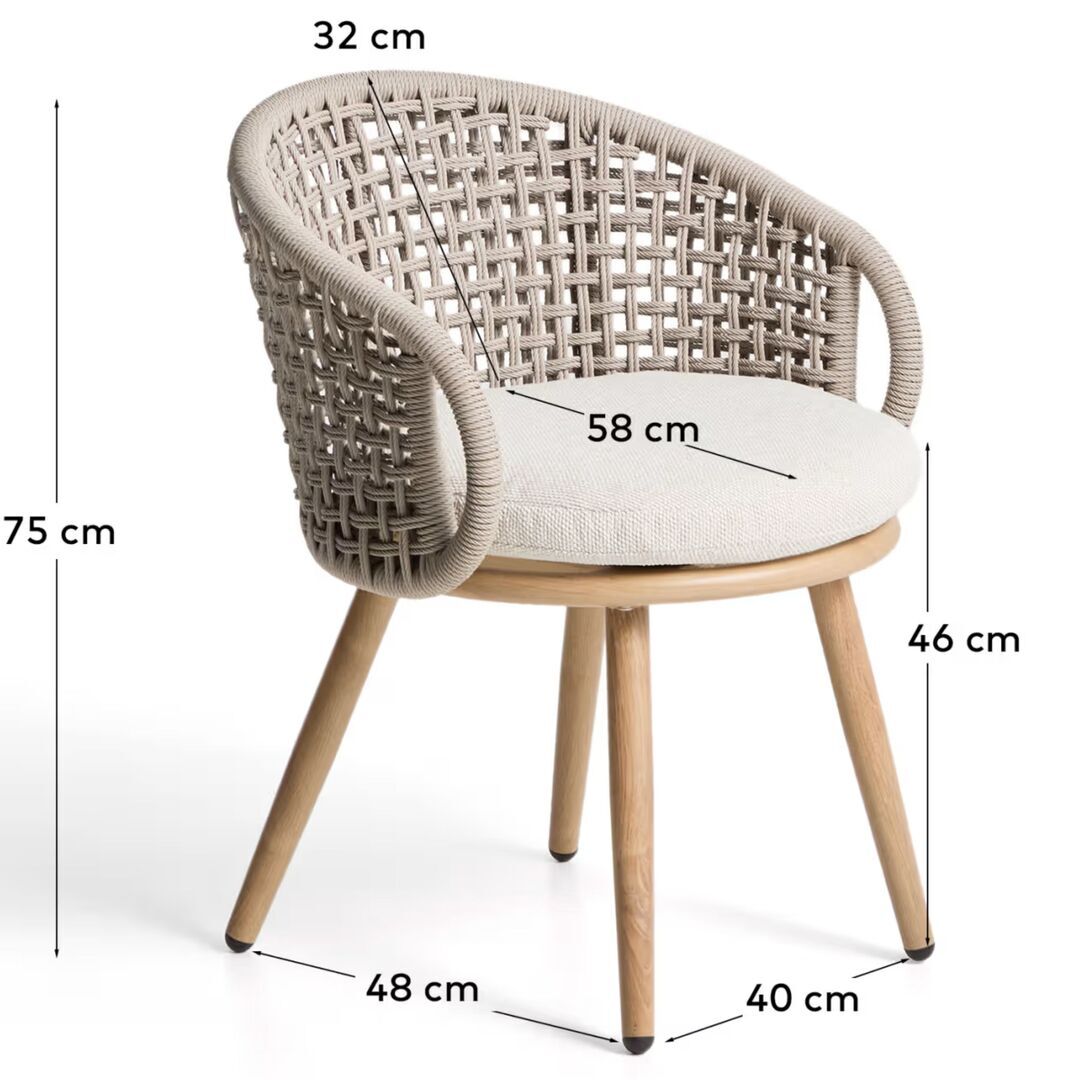 Kave Home Outdoor Stuhl Lidario von Kave Home Beige