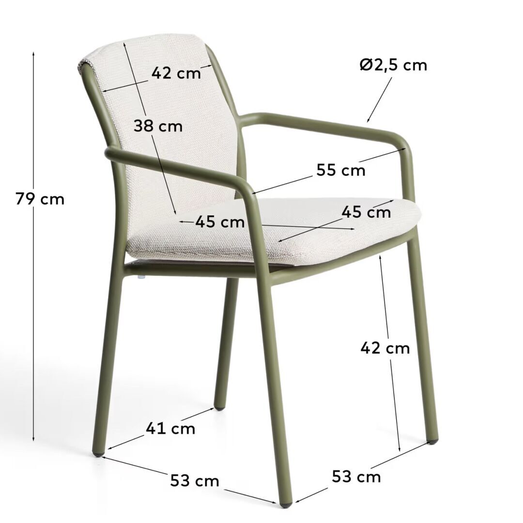 Kave Home Stapelbarer Outdoor Stuhl Linosa von Kave Home Grün