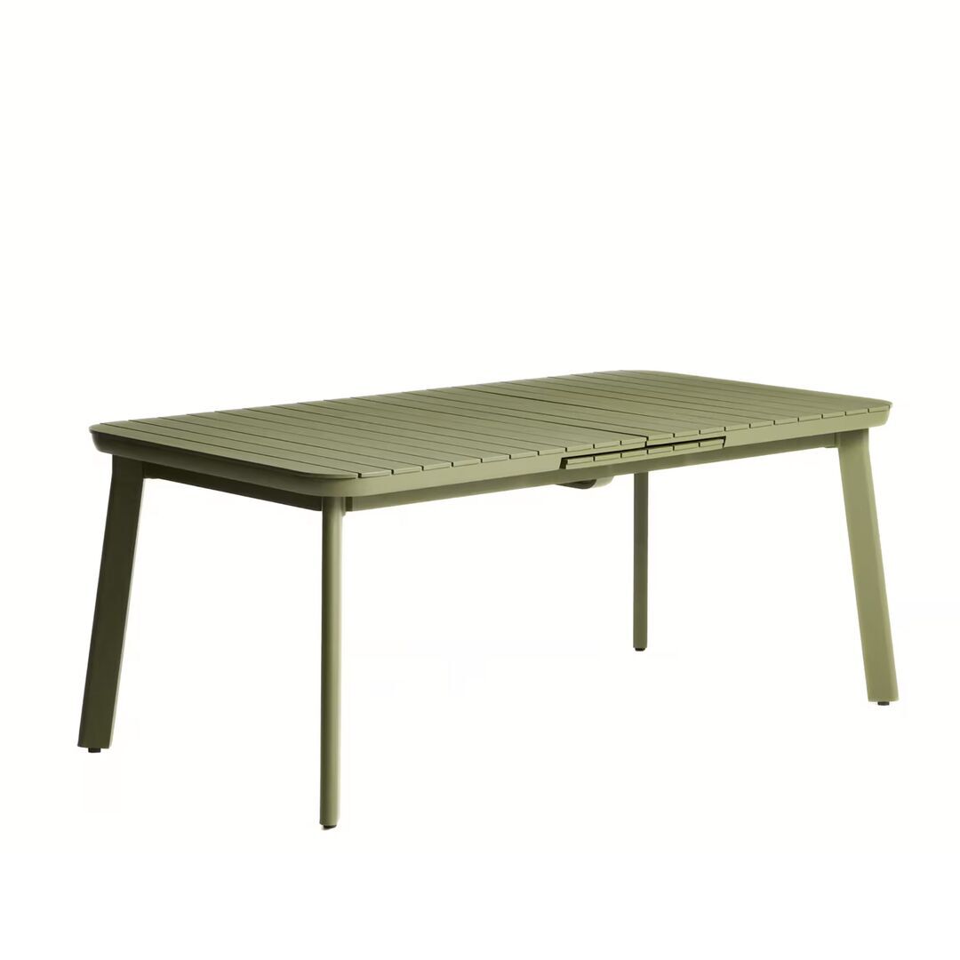 Kave Home Ausziehbarer Outdoor Tisch Izola von Kave Home B: 185 - 235 cm, Grün