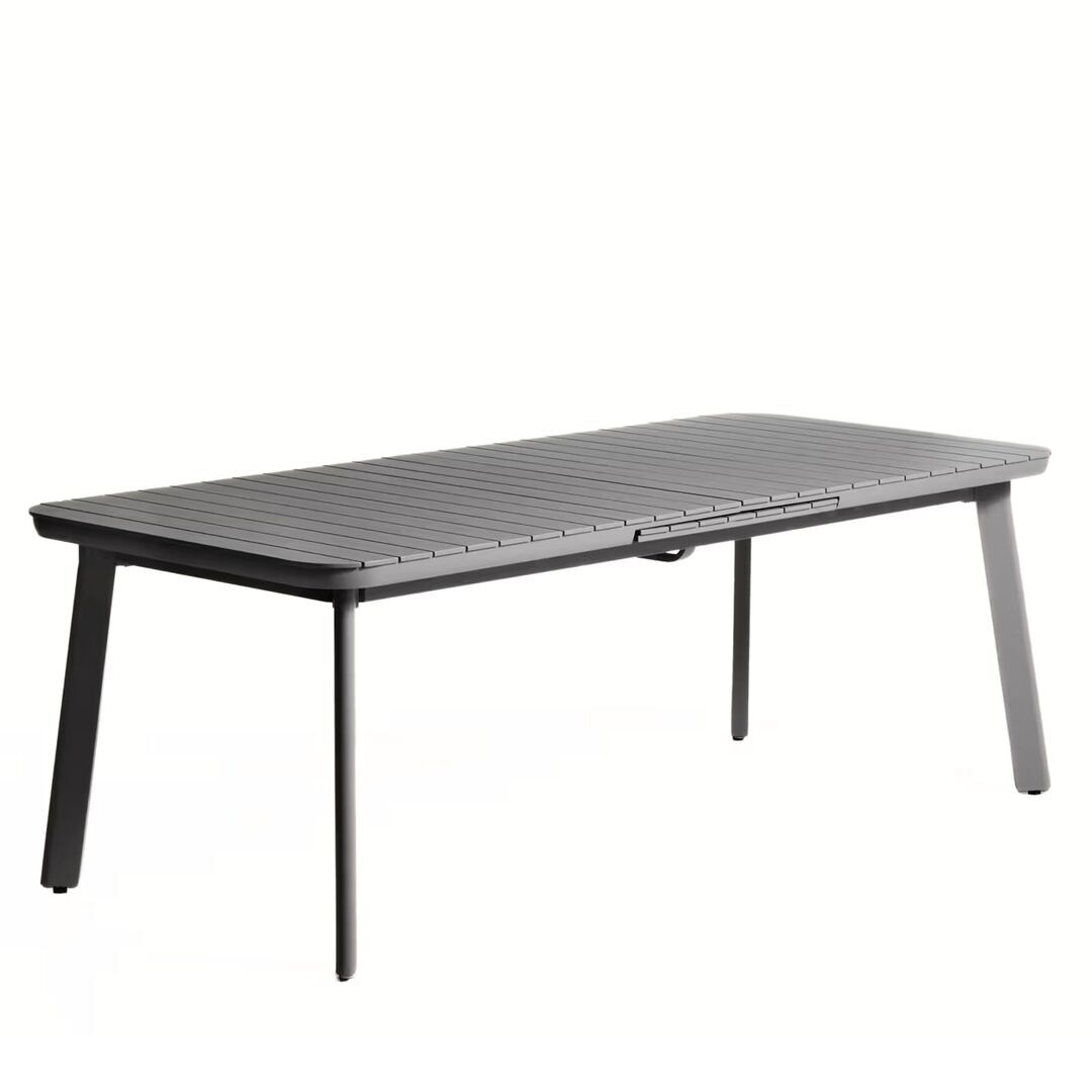Kave Home Ausziehbarer Outdoor Tisch Izola von Kave Home B: 220 - 280 cm, Graphit