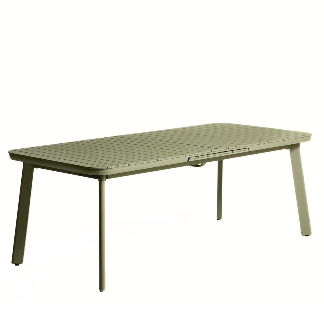 Kave Home Ausziehbarer Outdoor Tisch Izola von Kave Home B: 220 - 280 cm, Grün