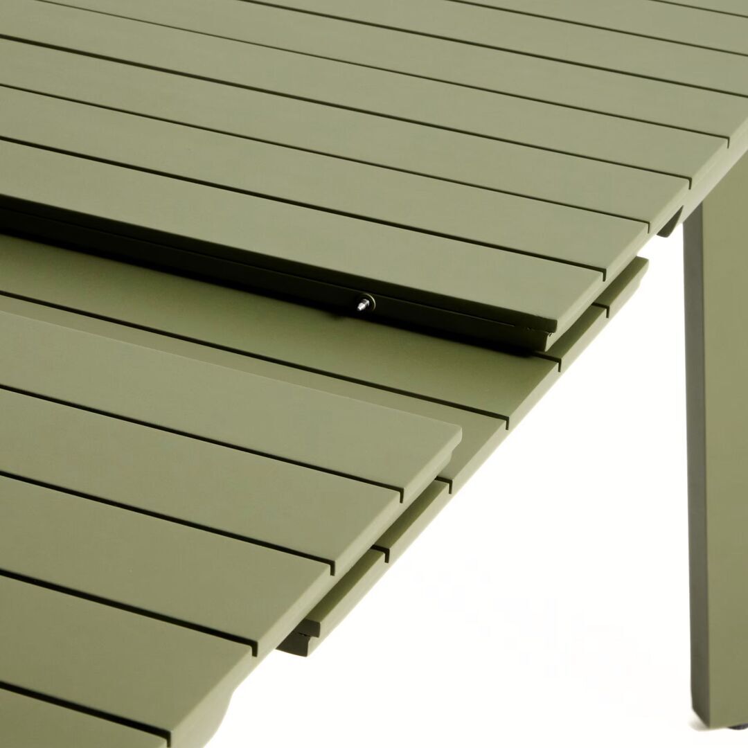 Kave Home Ausziehbarer Outdoor Tisch Izola von Kave Home B: 185 - 235 cm, Grün