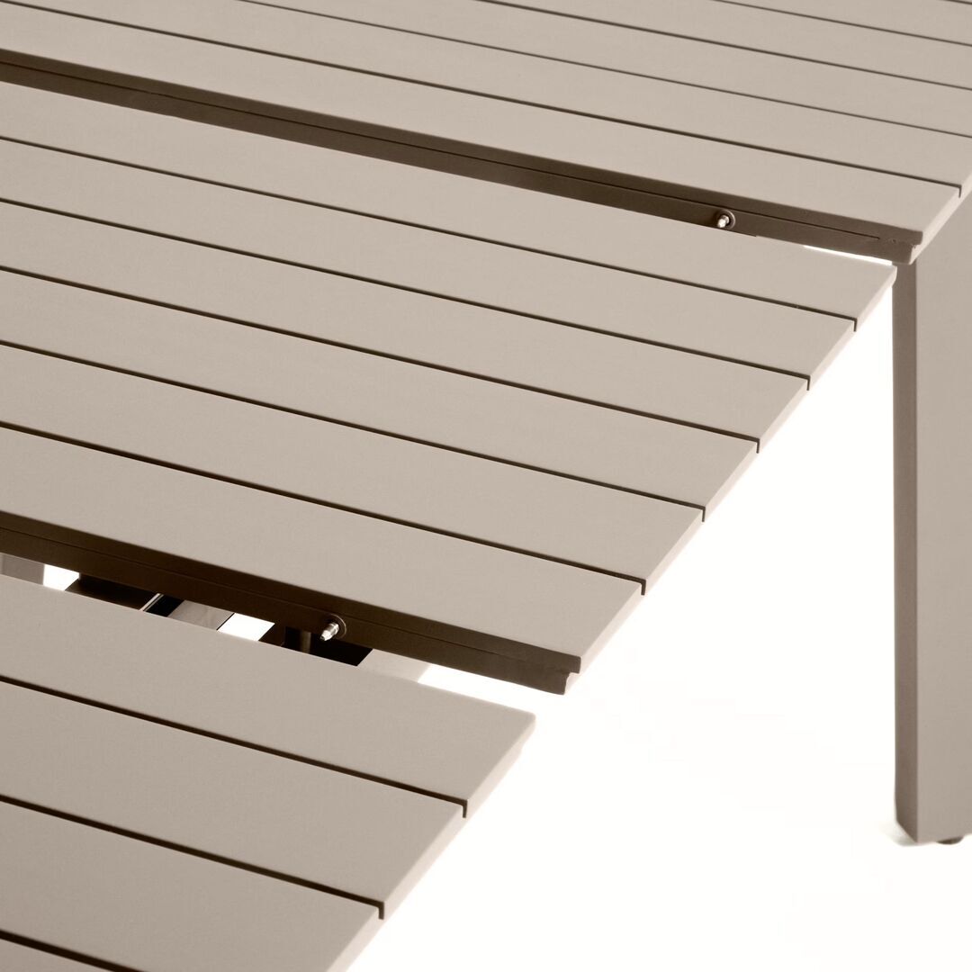 Kave Home Ausziehbarer Outdoor Tisch Izola von Kave Home B: 220 - 280 cm, Taupe
