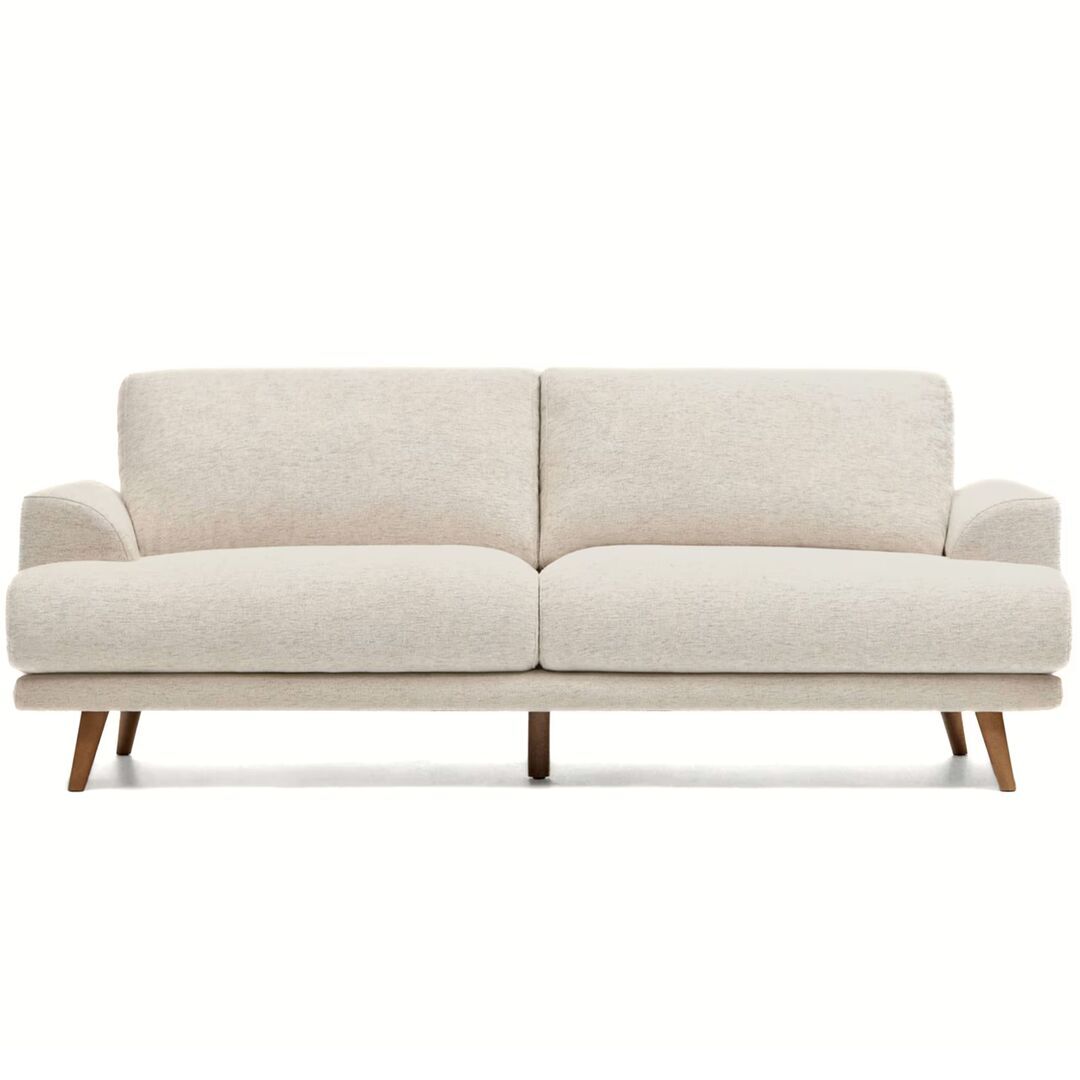 Kave Home 2-Sitzer Sofa Karin in Chenille von Kave Home Walnuss / Elonia - Beige