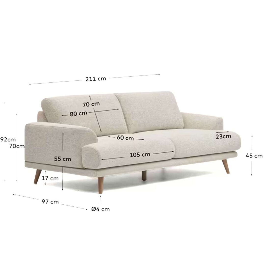 Kave Home 2-Sitzer Sofa Karin in Chenille von Kave Home Beige