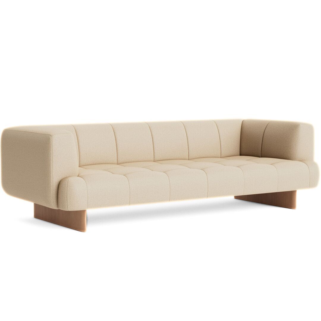 HAY Living 3 Sitzer Sofa Quilton Lift von Hay Hallingdal - 220 / Eiche Lackiert