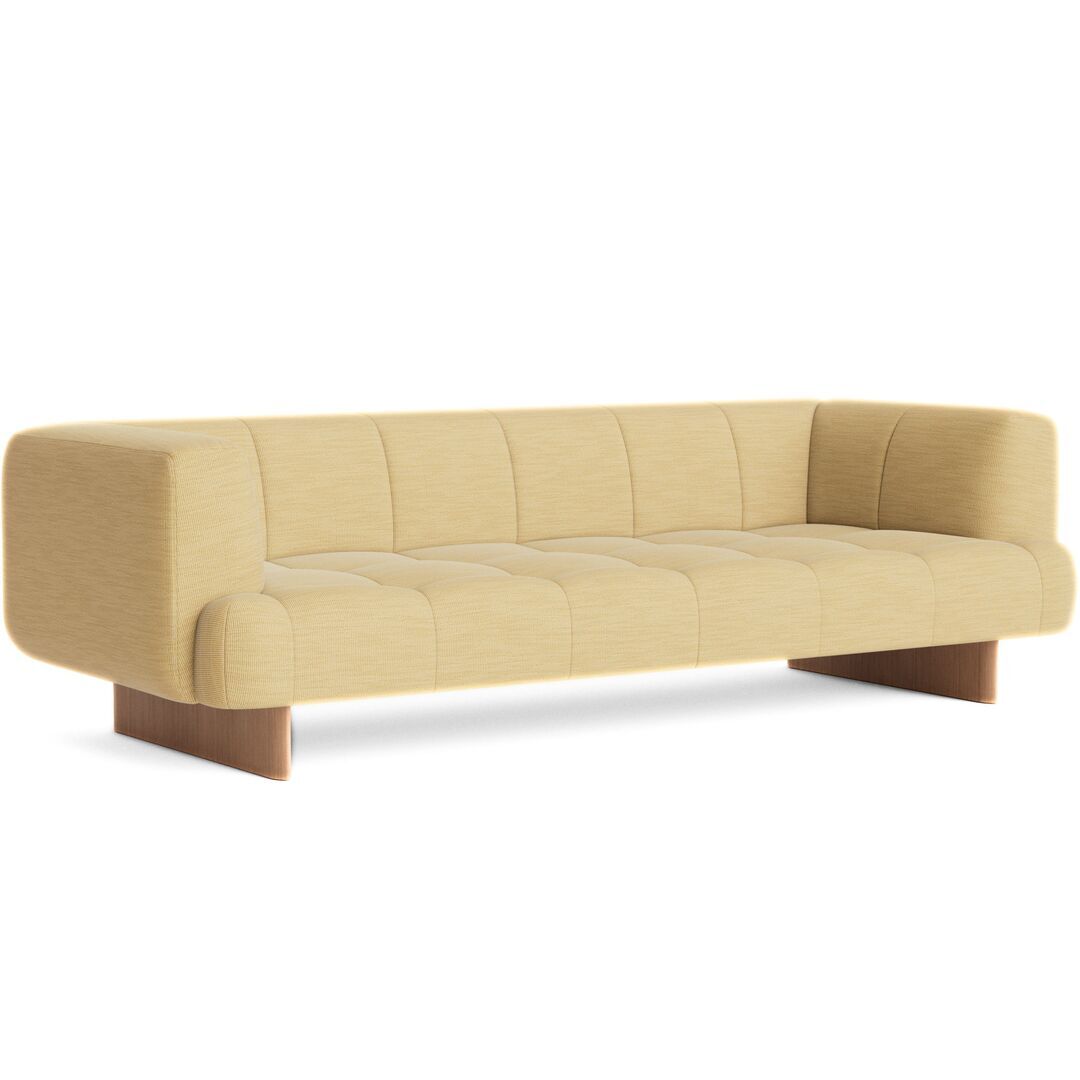 HAY Living 3 Sitzer Sofa Quilton Lift von Hay Yuma - 833 / Eiche Lackiert
