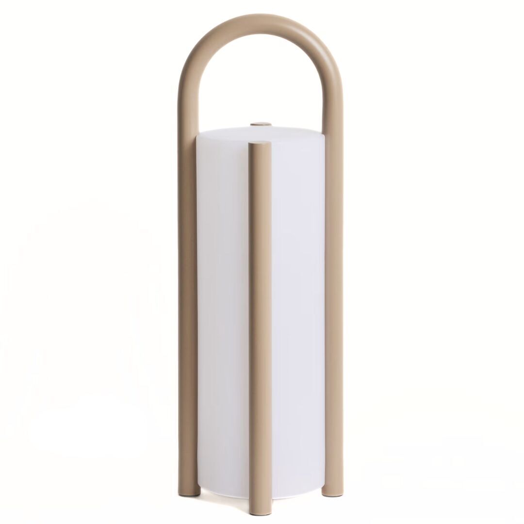 Kave Home Grosse tragbare Tischlampe Leros von Kave Home Taupe