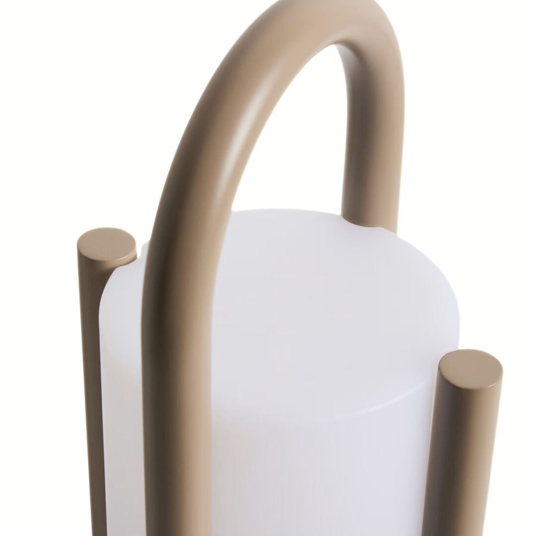Kave Home Grosse tragbare Tischlampe Leros von Kave Home Taupe