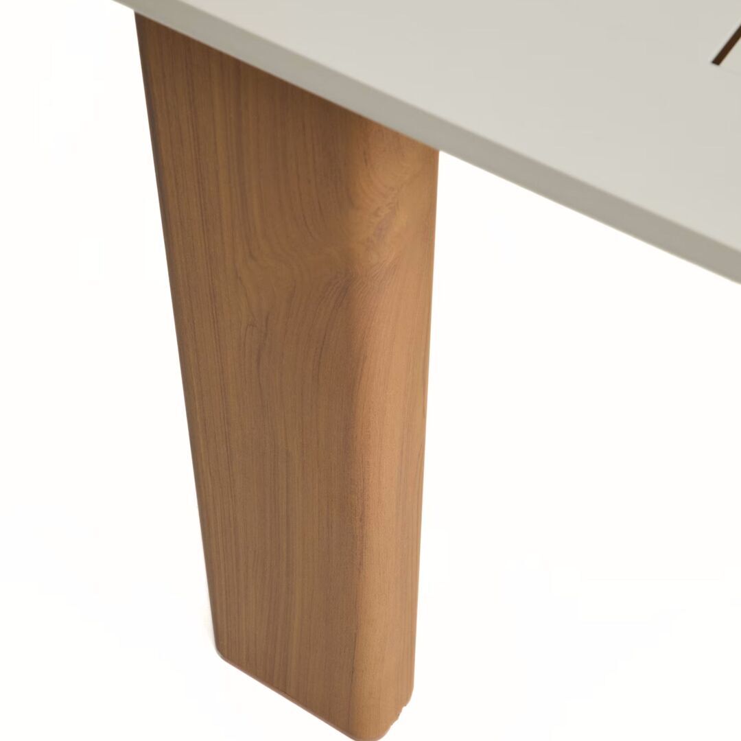Kave Home Set Ausziehtisch Livorno und 6 Stühle Alimia von Kave Home Ecru / Natur