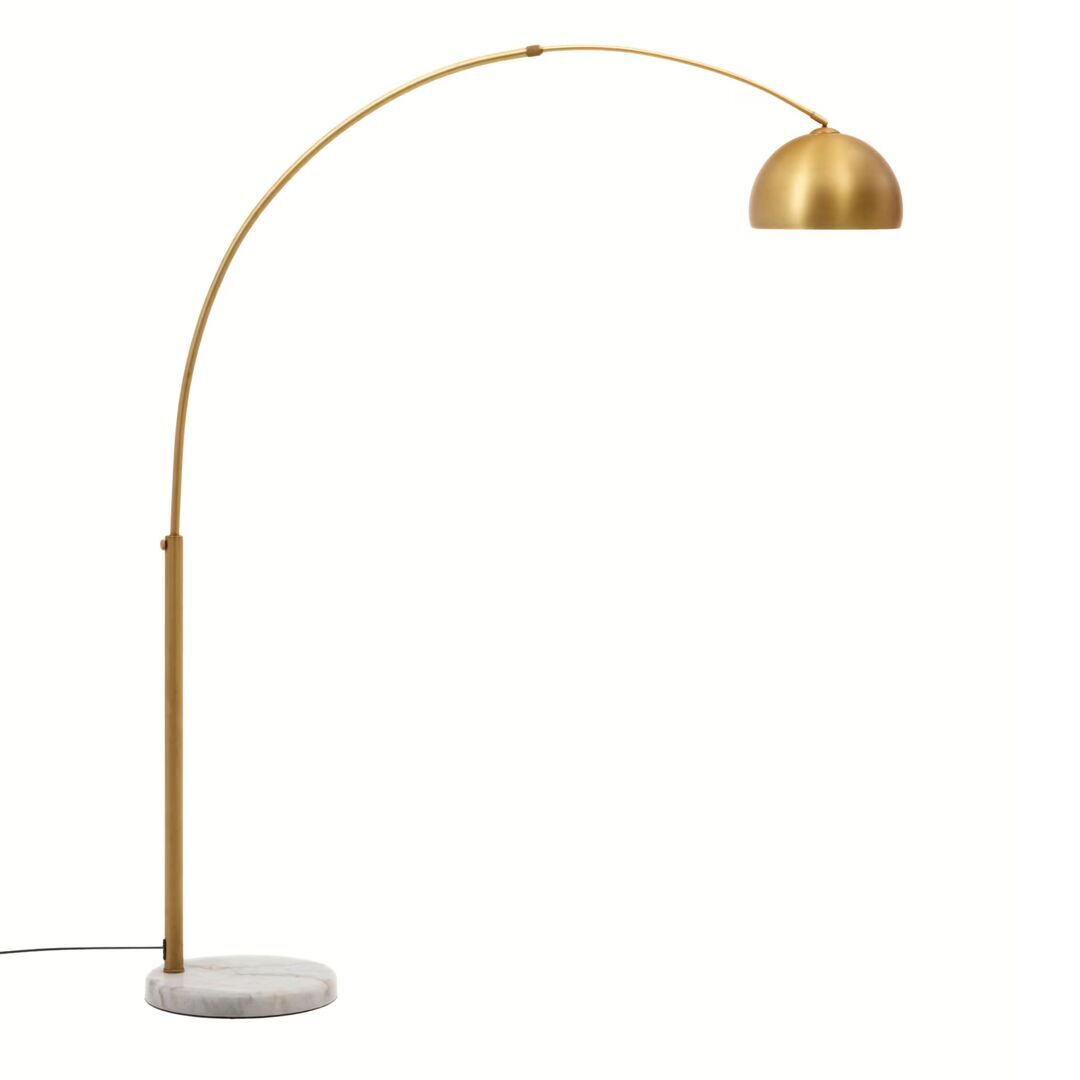 Kave Home Stehleuchte Madali von Kave Home Brass / Marmor weiss