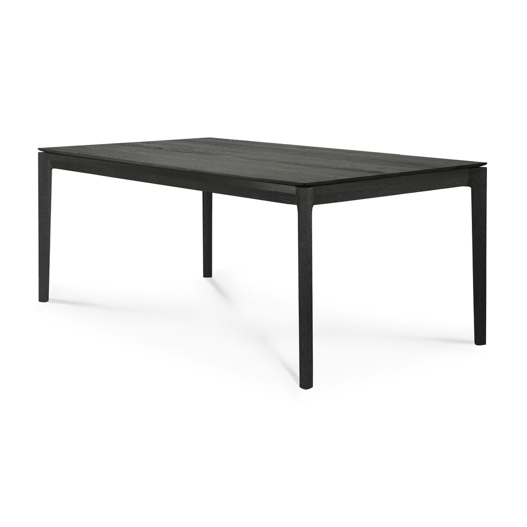 Ethnicraft Bok Tisch rechteckig B: 180 cm / T: 90 cm, Eiche schwarz lackiert