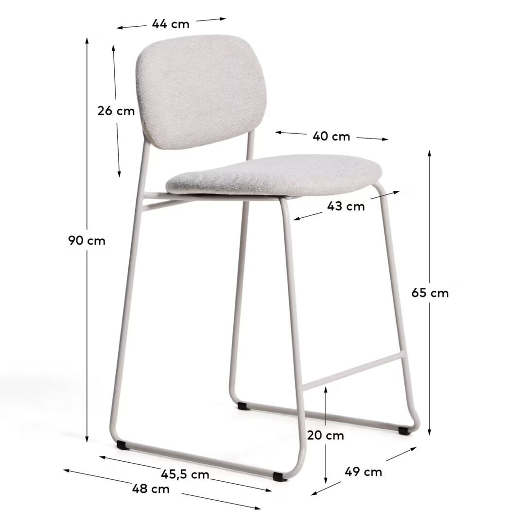 Kave Home Stapelbarer Hocker Meli von Kave Home Beige