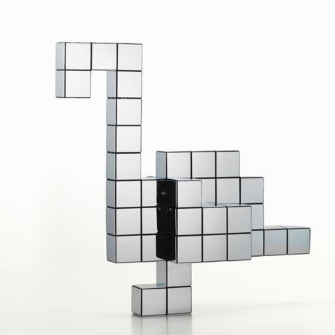 Modulares System Panton Cubes Flamingo in Chrom von Vitra