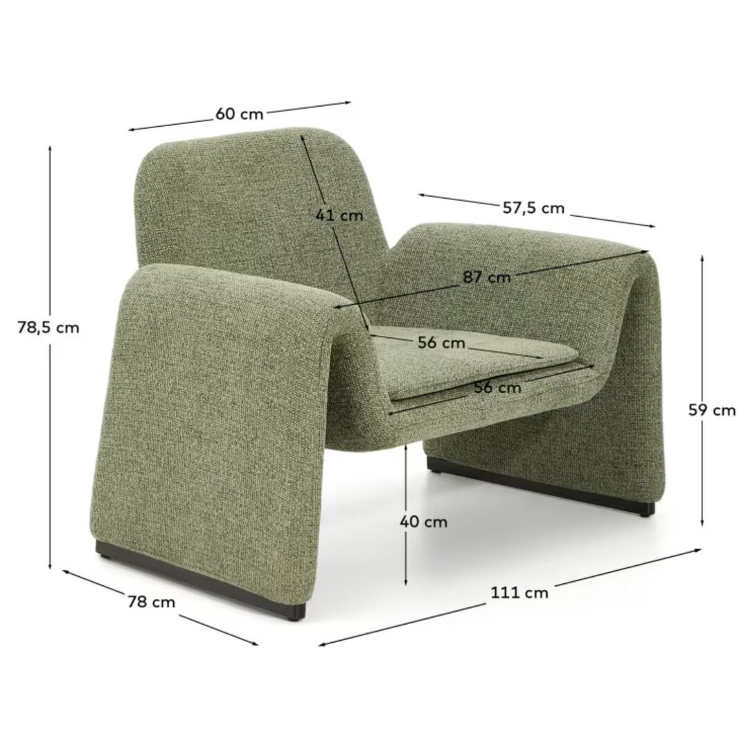 Kave Home Sessel Melvia von Kave Home Grün