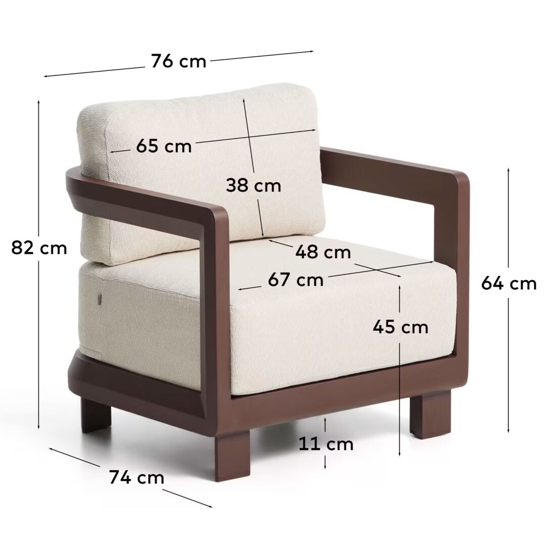 Kave Home Outdoor Sessel Nerano von Kave Home Braun
