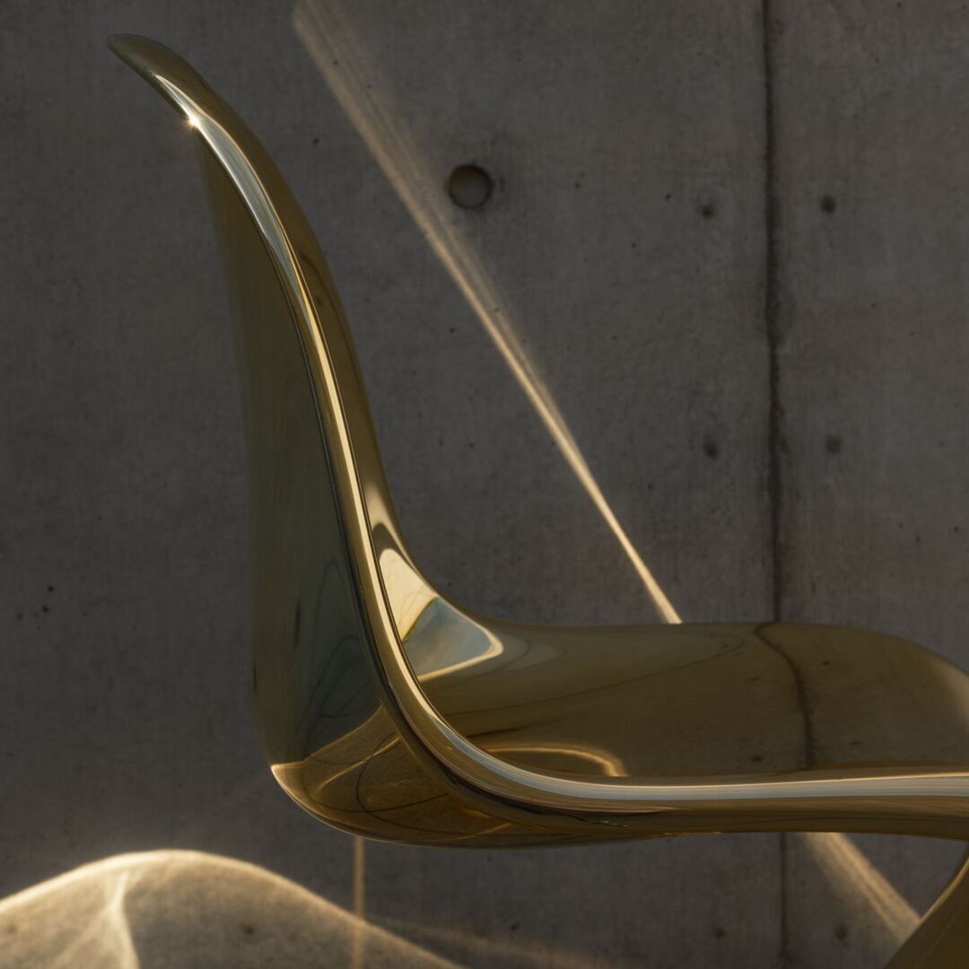 Vitra Limited Edition Panton Chair Gold Gold