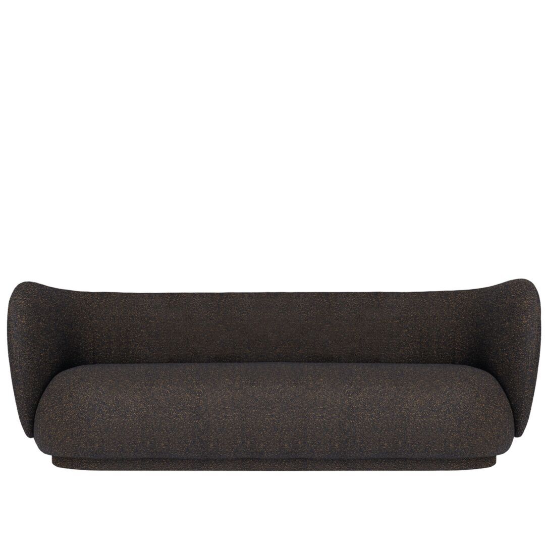 Ferm Living 3-Sitzer Sofa Rico Vanir von Ferm Living Black / Honey