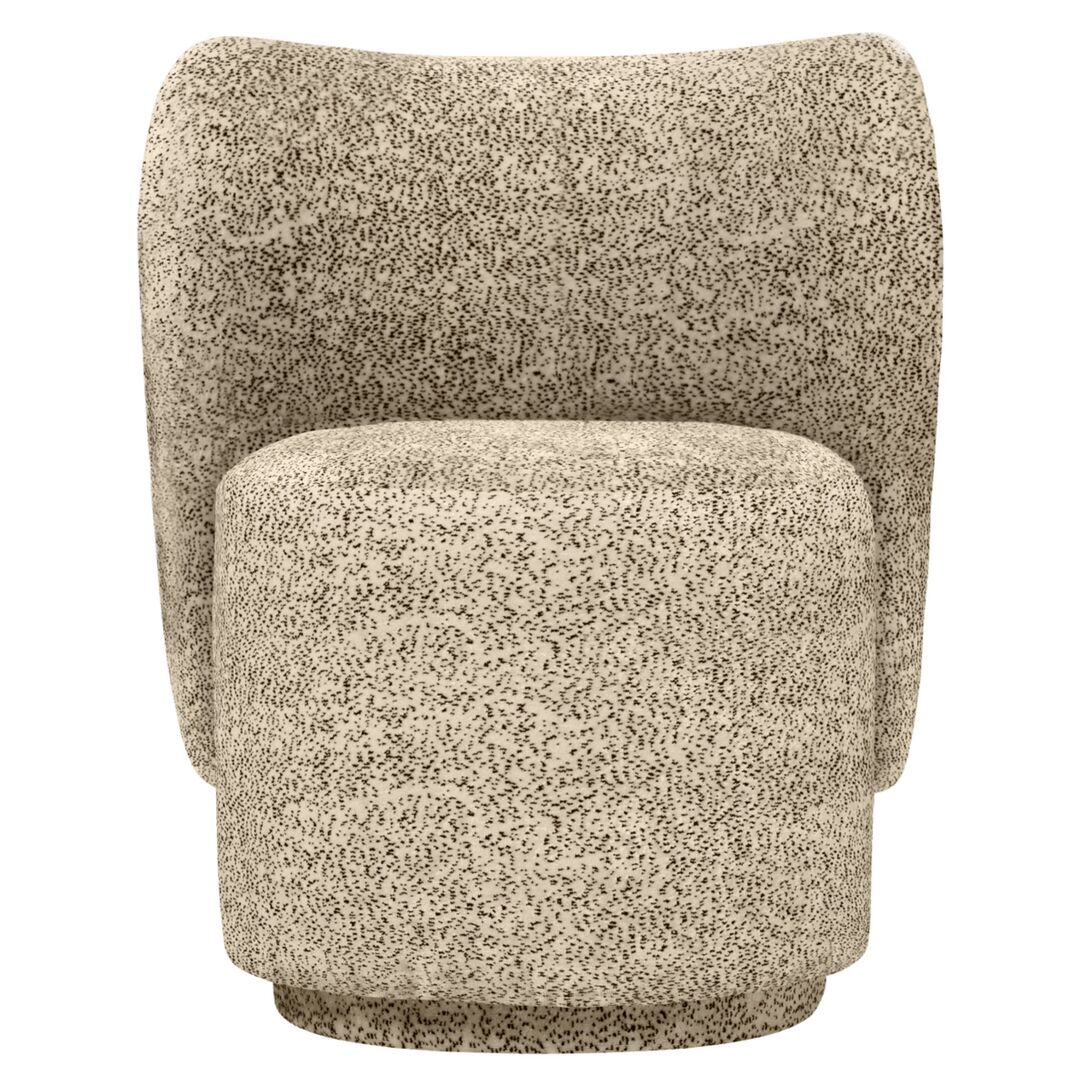 Ferm Living Drehbarer Lounge Chair Rico Club von Ferm Living Black / Honey - Vanir