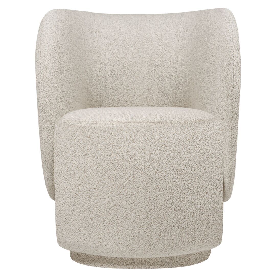 Ferm Living Drehbarer Lounge Chair Rico Club von Ferm Living Black / Honey - Vanir