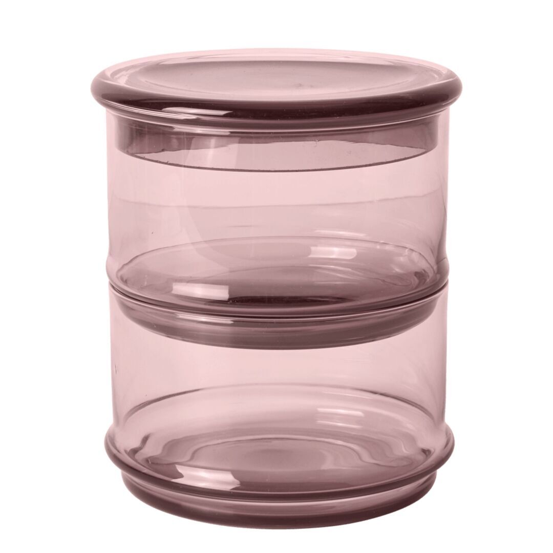 Ferm Living Stapelbare Behälter Boya im 8er Set von Ferm Living Mauve