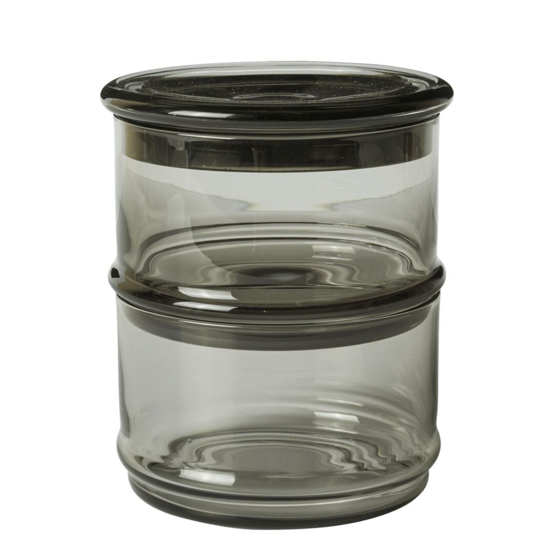 Ferm Living Stapelbare Behälter Boya im 8er Set von Ferm Living Smoked Grey