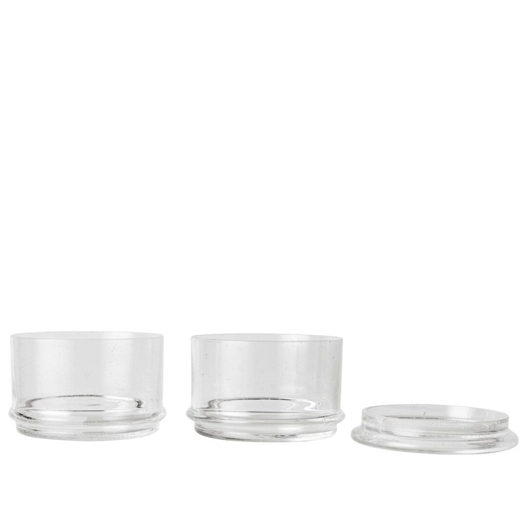 Ferm Living Stapelbare Behälter Boya im 8er Set von Ferm Living Mauve