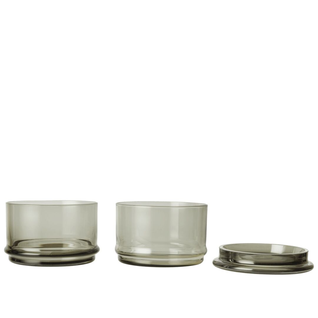 Ferm Living Stapelbare Behälter Boya im 8er Set von Ferm Living Mauve