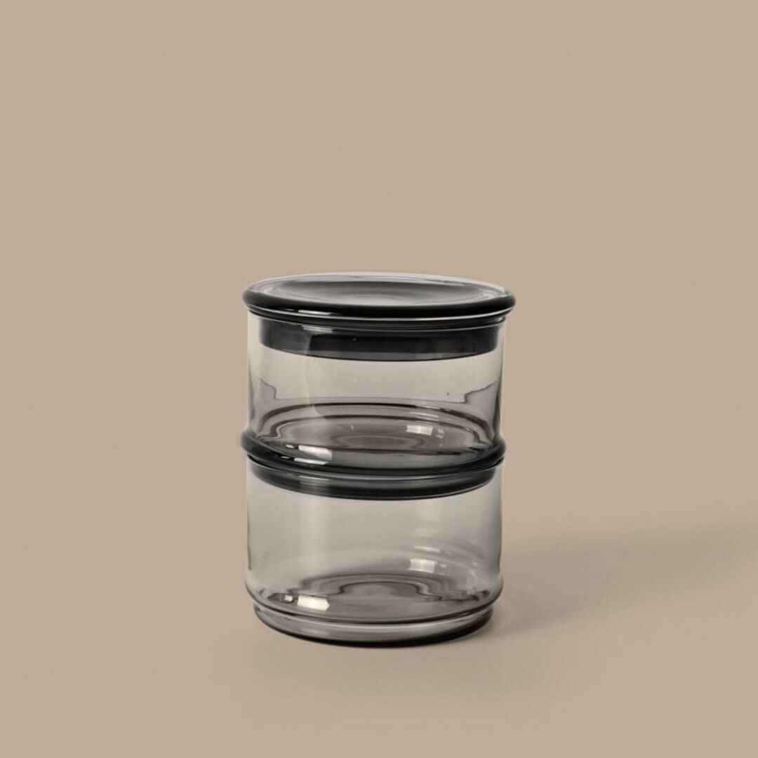 Ferm Living Stapelbare Behälter Boya im 8er Set von Ferm Living Mauve