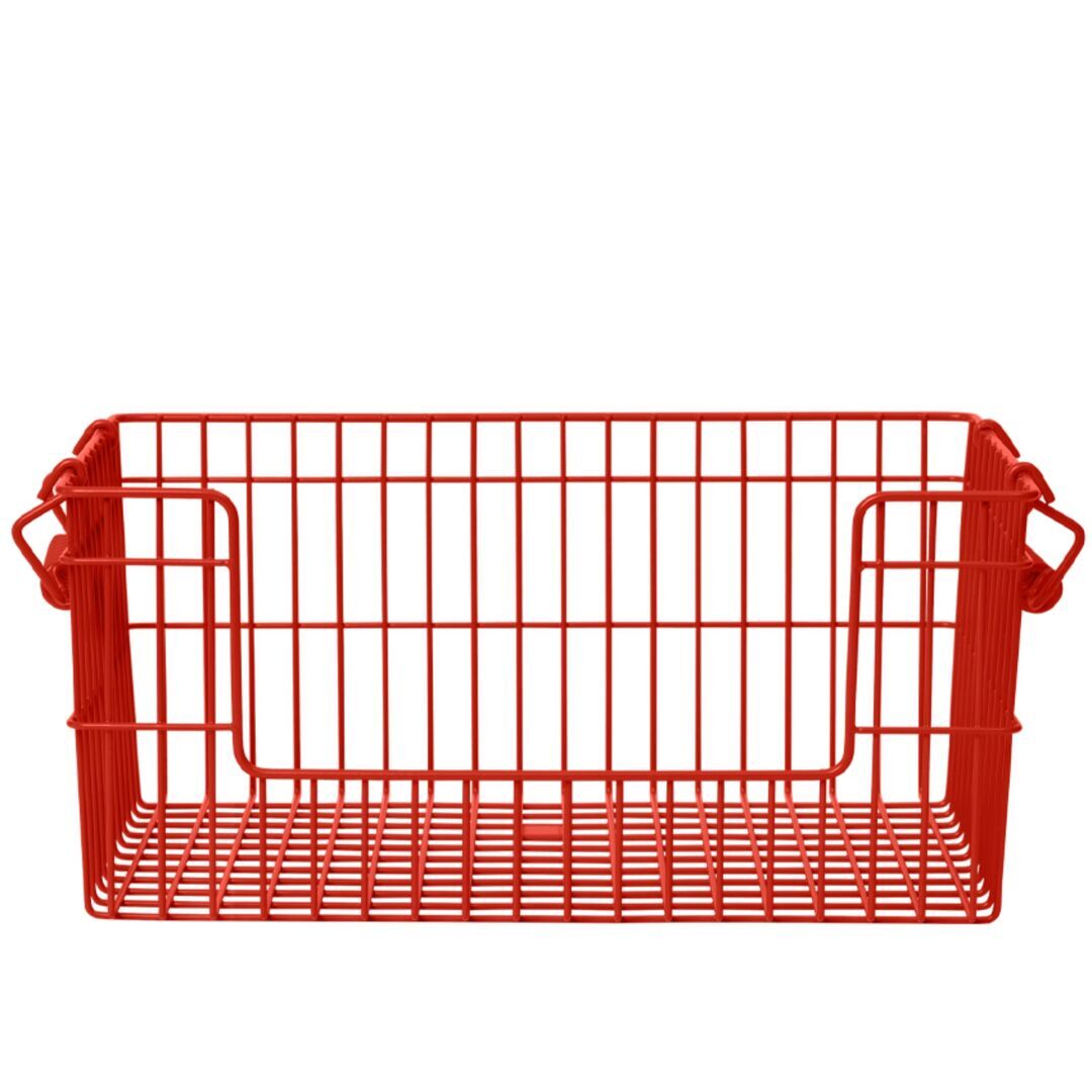 Ferm Living Offene stapelbare Körbe Cala im 8er Set von Ferm Living Poppy Red
