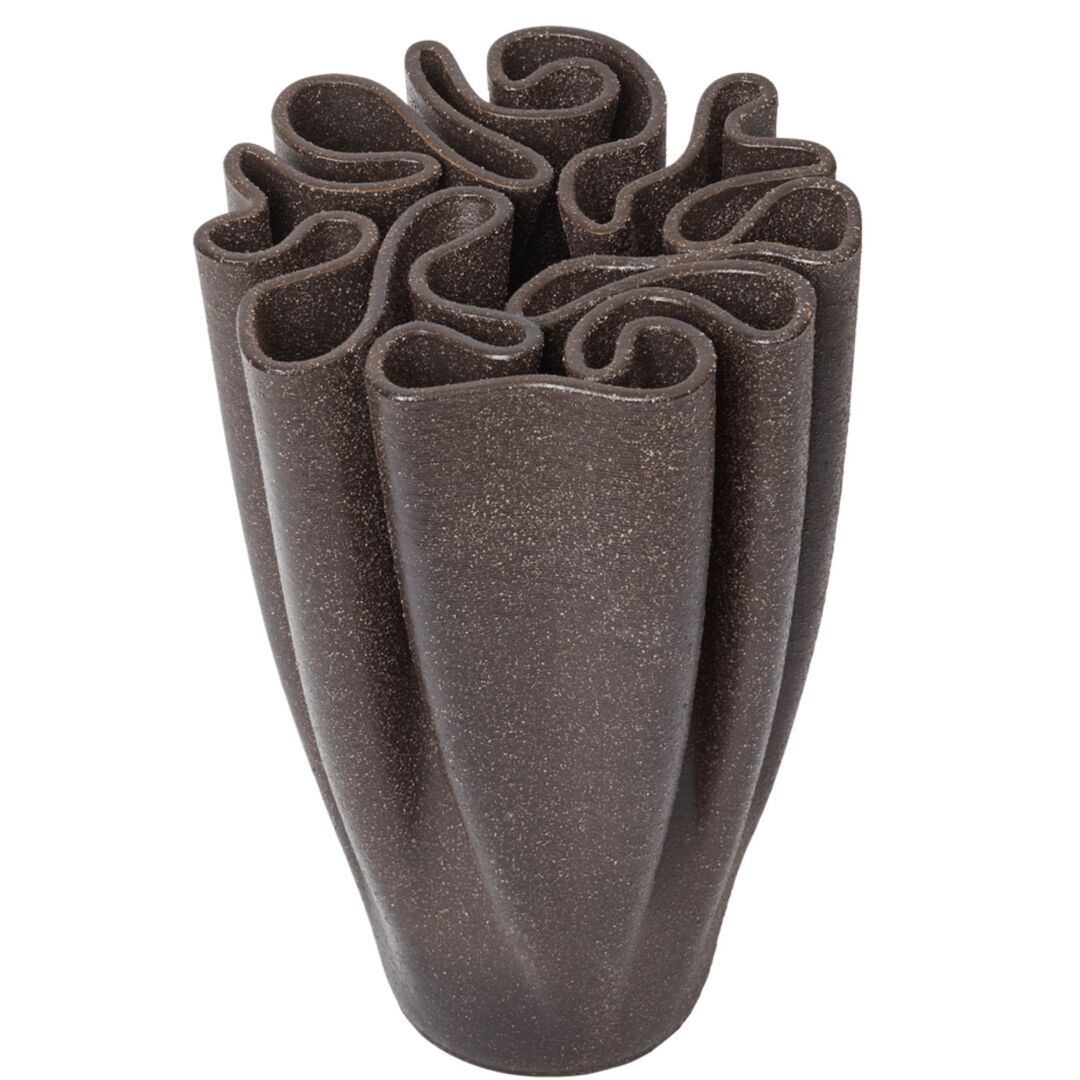 Ferm Living Ferm Living Dedali Vase Medium Dark Brown