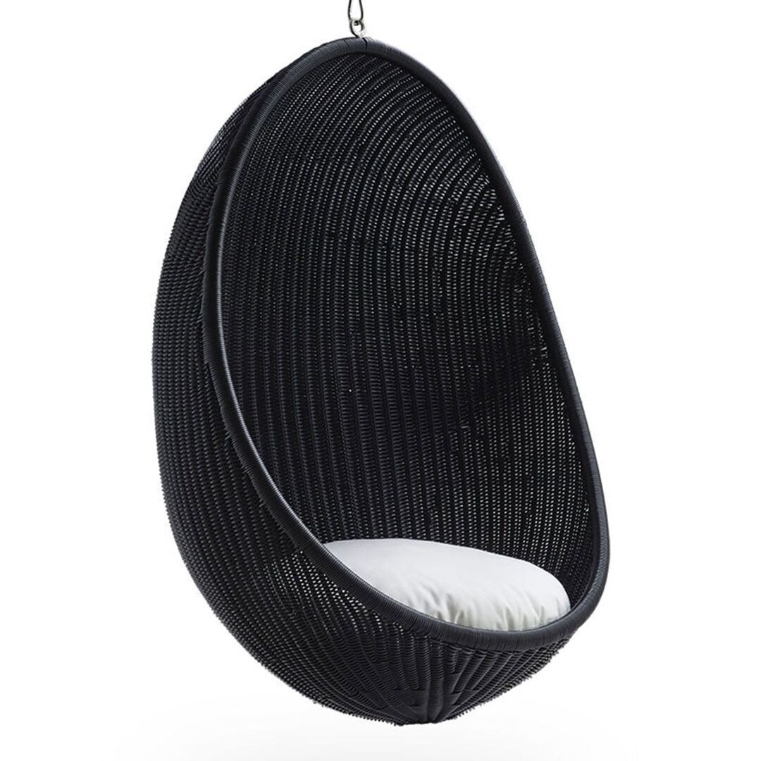 Sika-Design Hängender Egg Outdoor Sessel von Sika-Design Schwarz