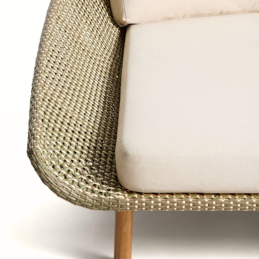Kave Home 2er-Sonnenliege Olbia von Kave Home Grün / Beige