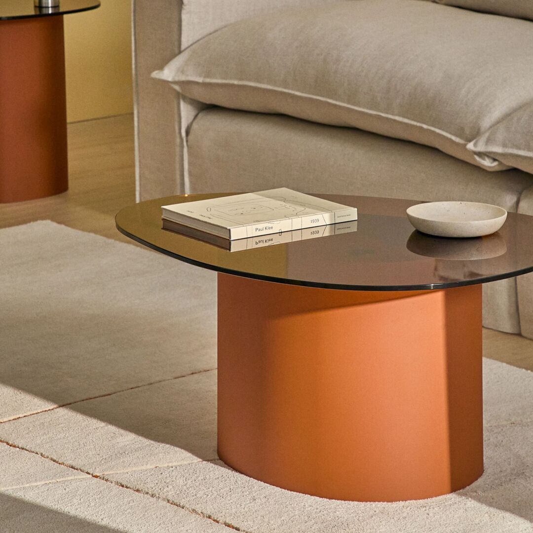 Kave Home Couchtisch Olir von Kave Home L: 74 cm / B: 81.5 cm / H: 43 cm, Cognac