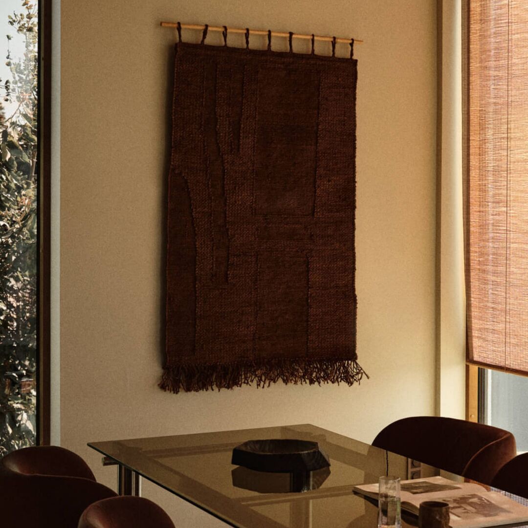 Ferm Living Wandteppich Harvest von Ferm Living Dark Chocolate, B: 50 cm / H: 100 cm