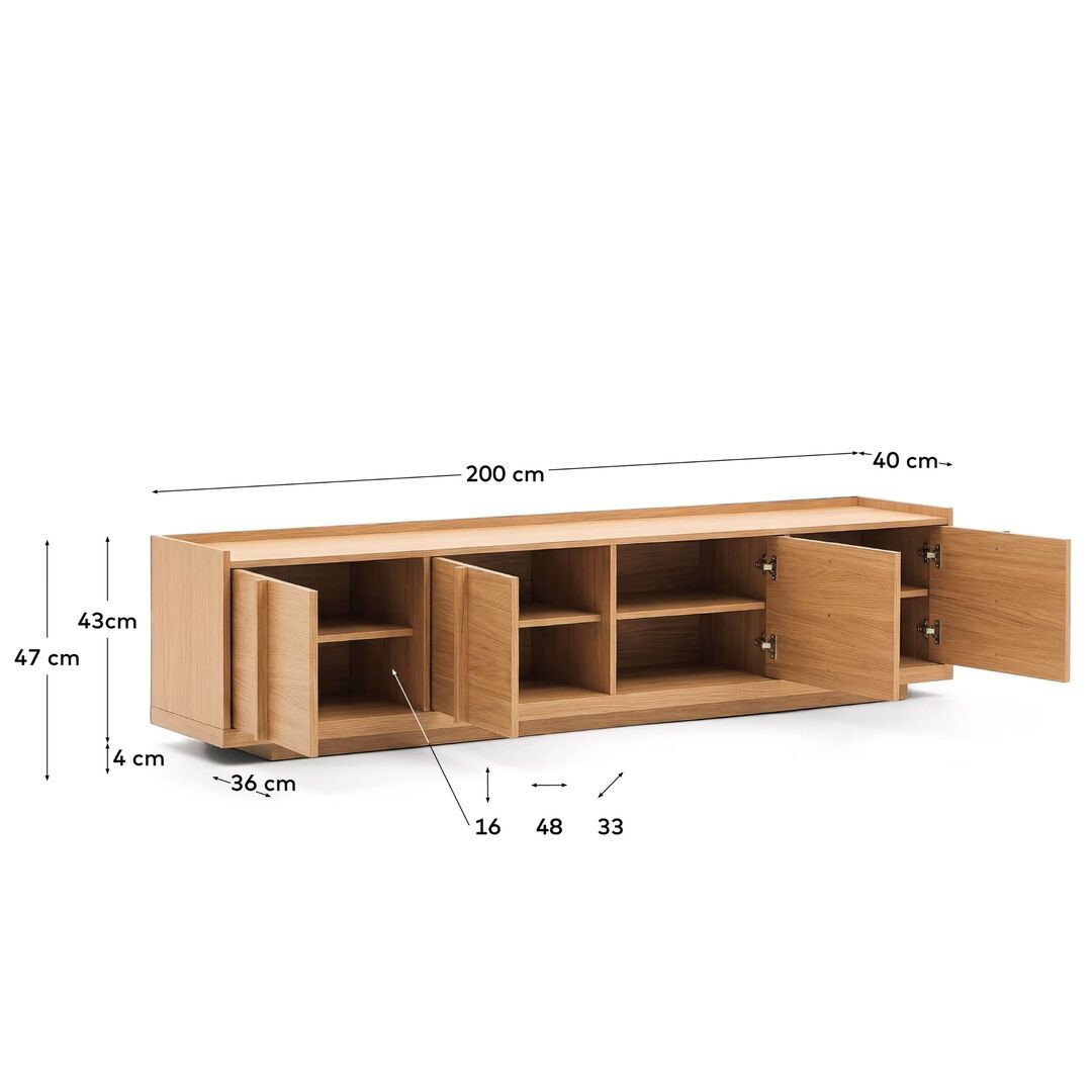Kave Home TV-Möbel Onix von Kave Home Eiche natur