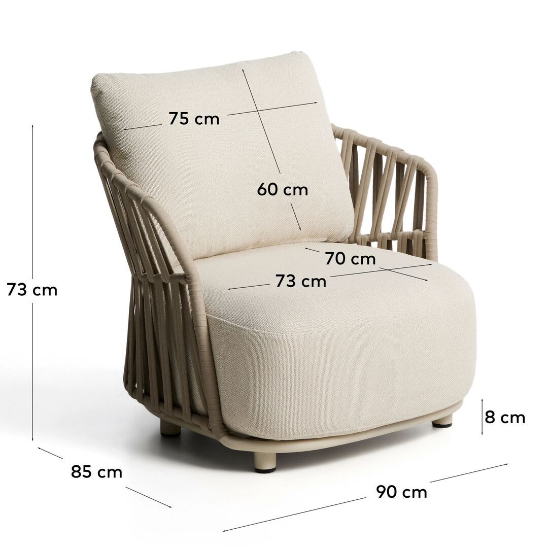 Kave Home Sessel Osani von Kave Home Ecru