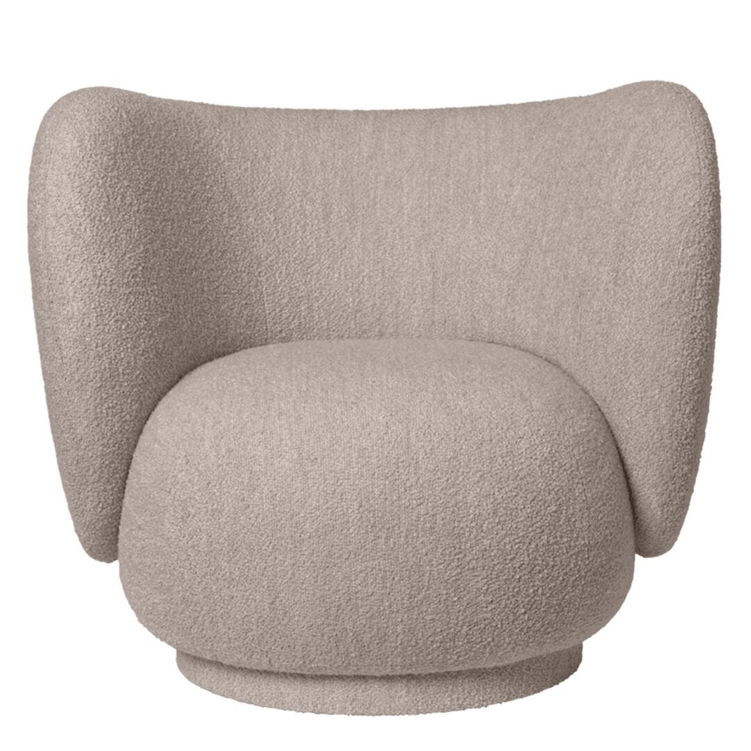 Ferm Living Kids Lounge Chair Rico von Ferm Living Natural - Soft Bouclé