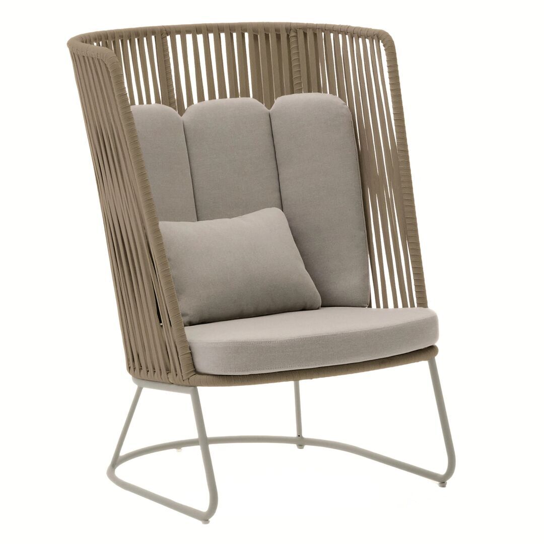 Kave Home Outdoor-Sessel mit hoher Rückenlehne Saconca von Kave Home Beige
