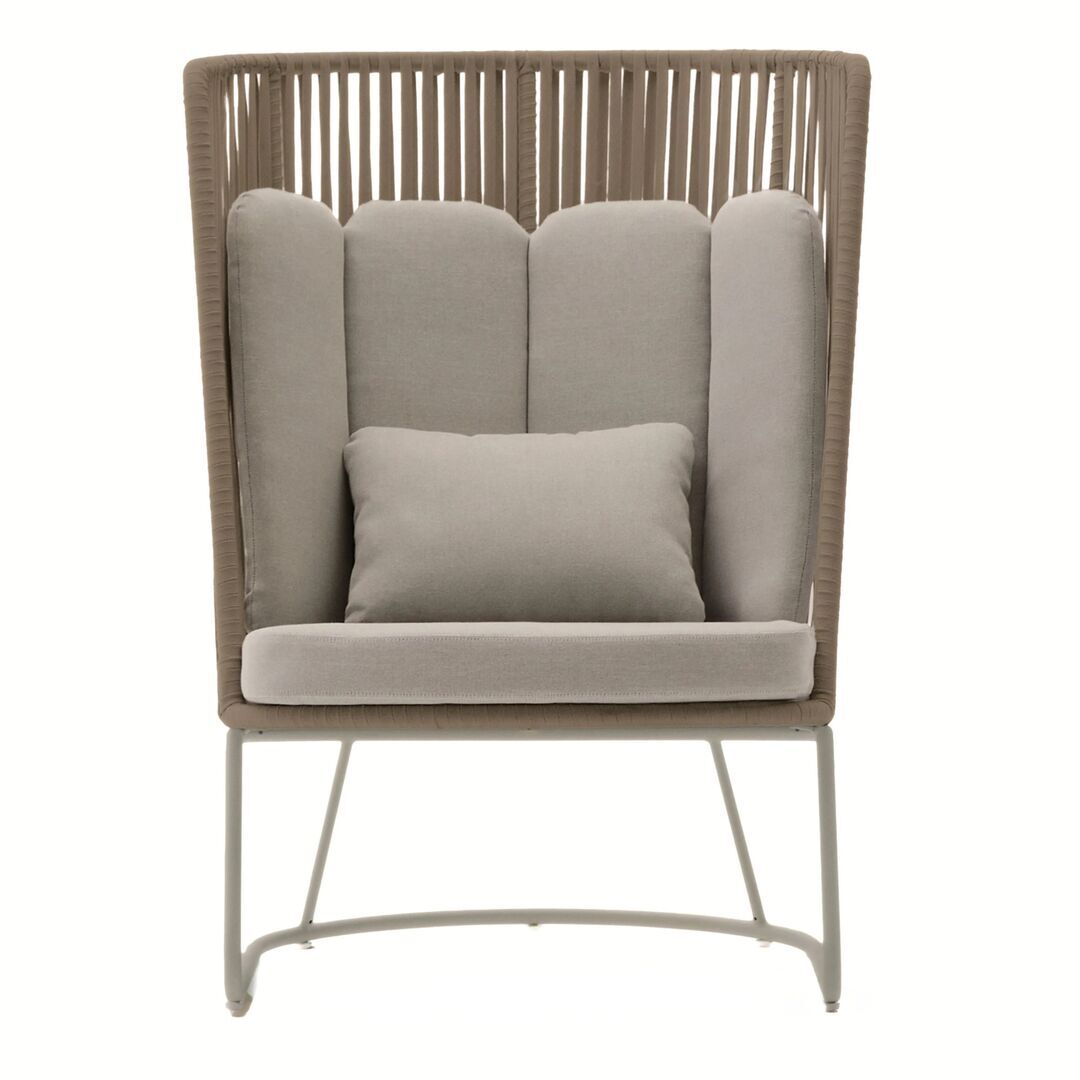Kave Home Outdoor-Sessel mit hoher Rückenlehne Saconca von Kave Home Beige