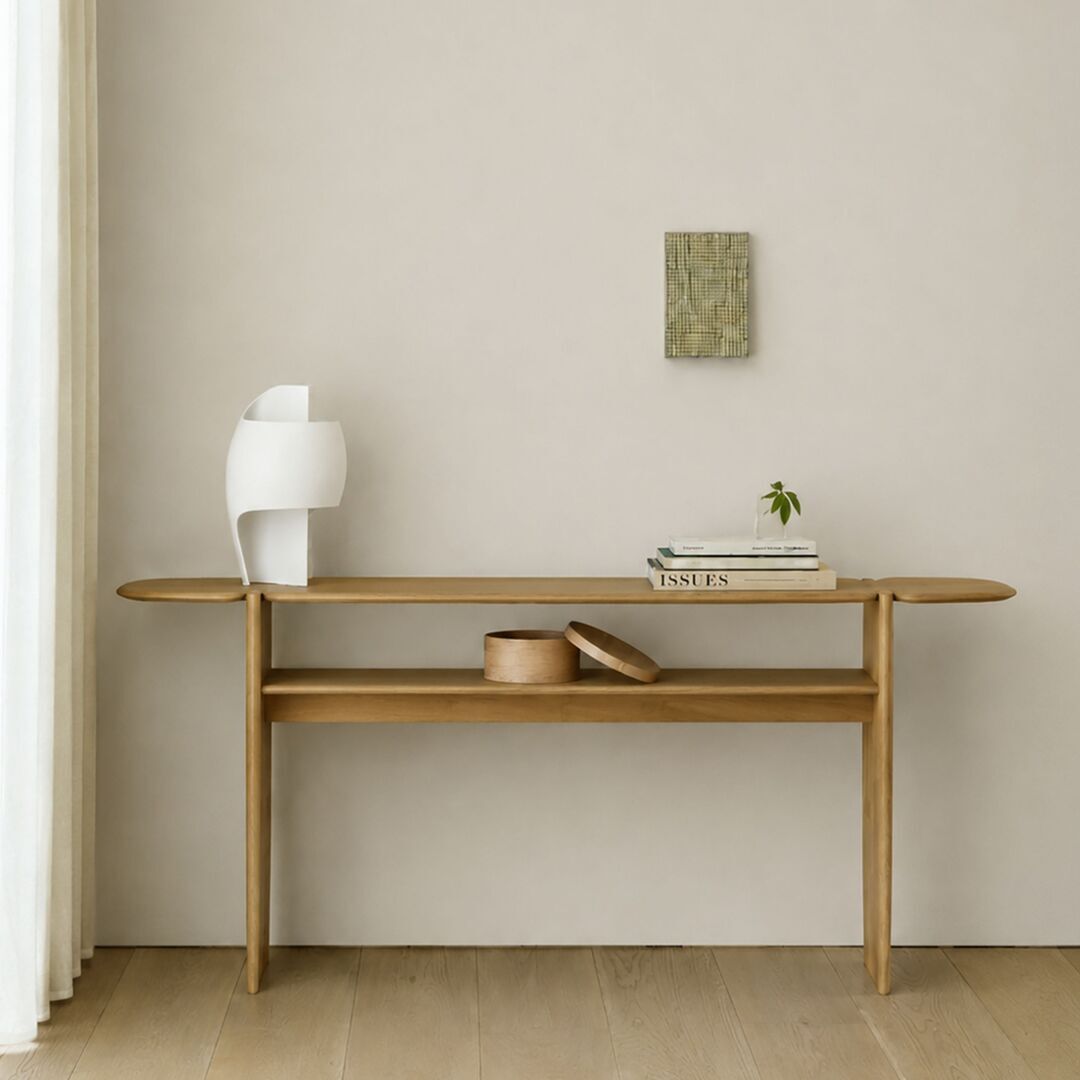 Ethnicraft PI Konsole B: 160 cm / T: 40 cm, Eiche