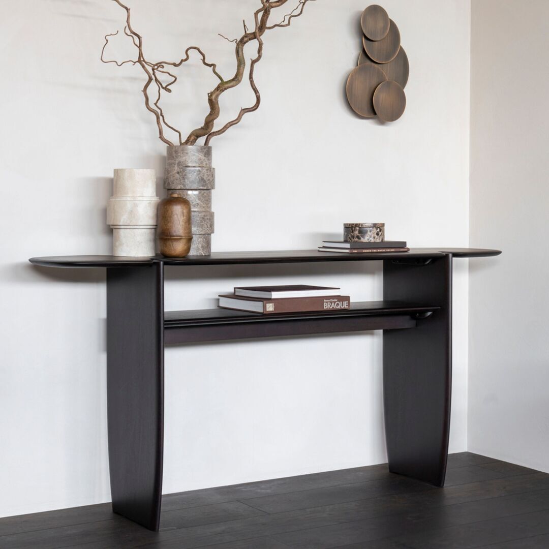 Ethnicraft PI Konsole Mahogany dark brown lacquered