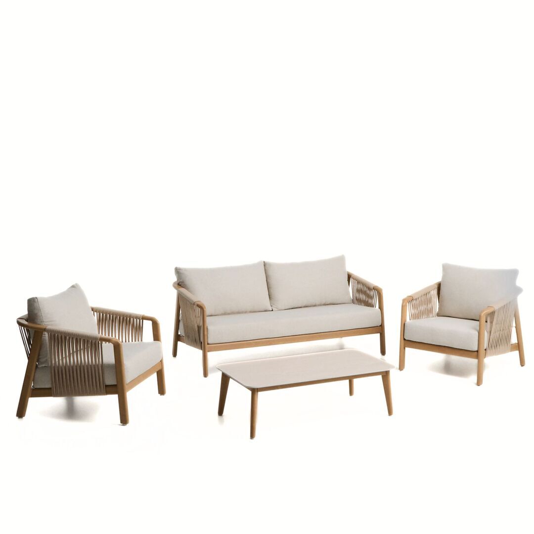 Kave Home Outdoor Set Sirte von Kave Home Ecru / Natur